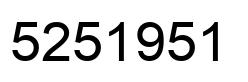Number 5251951 black image