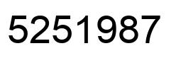 Number 5251987 black image