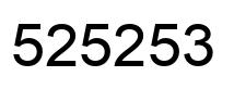 Number 525253 black image
