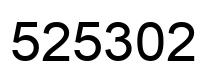 Number 525302 black image