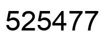 Number 525477 black image
