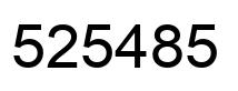 Number 525485 black image