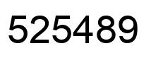 Number 525489 black image
