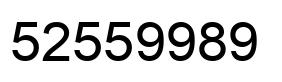 Número 52559989 imagen negro