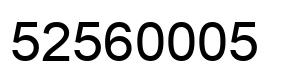 Número 52560005 imagen negro