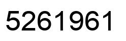 Number 5261961 black image