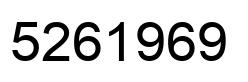 Number 5261969 black image