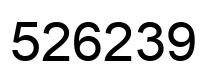 Number 526239 black image