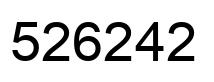 Number 526242 black image