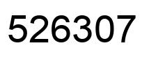 Number 526307 black image