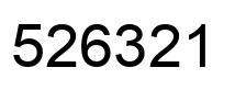 Number 526321 black image