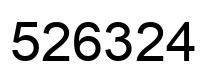 Number 526324 black image