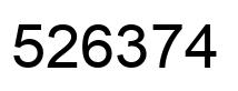 Número 526374 imagen negro
