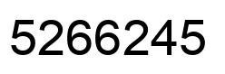 Número 5266245 imagen negro