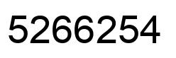 Número 5266254 imagen negro