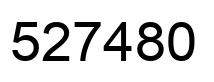 Number 527480 black image