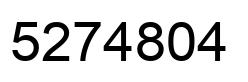 Número 5274804 imagen negro