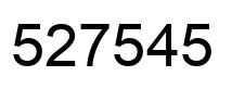 Number 527545 black image