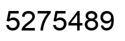 Number 5275489 black image