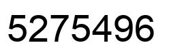 Number 5275496 black image