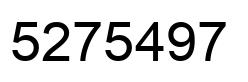 Number 5275497 black image