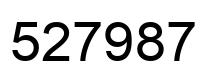 Number 527987 black image