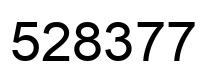 Number 528377 black image
