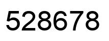 Number 528678 black image