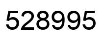 Number 528995 black image