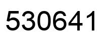 Number 530641 black image
