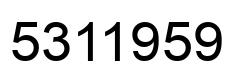 Number 5311959 black image