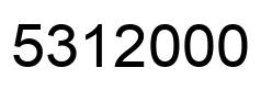 Number 5312000 black image