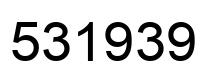Number 531939 black image