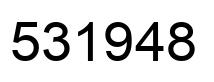 Number 531948 black image