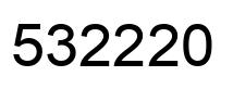 Número 532220 imagen negro