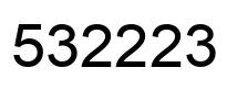 Number 532223 black image