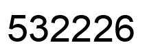 Number 532226 black image