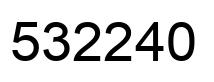 Number 532240 black image