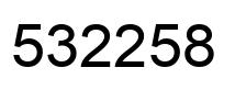 Number 532258 black image