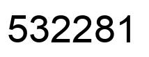 Number 532281 black image