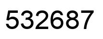 Número 532687 imagen negro