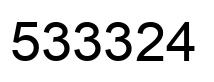 Number 533324 black image