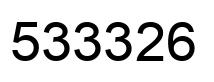 Número 533326 imagen negro