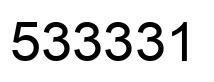 Número 533331 imagen negro
