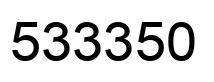 Número 533350 imagen negro