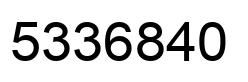 Number 5336840 black image
