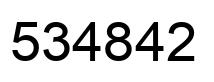 Number 534842 black image