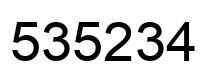 Number 535234 black image
