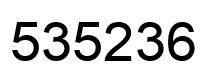Number 535236 black image