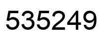 Number 535249 black image